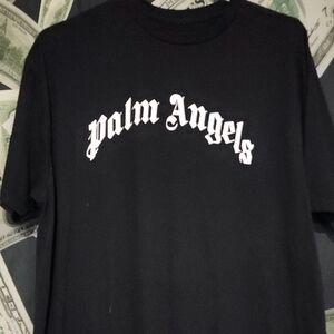Palm Angels Black and White Logo Tee